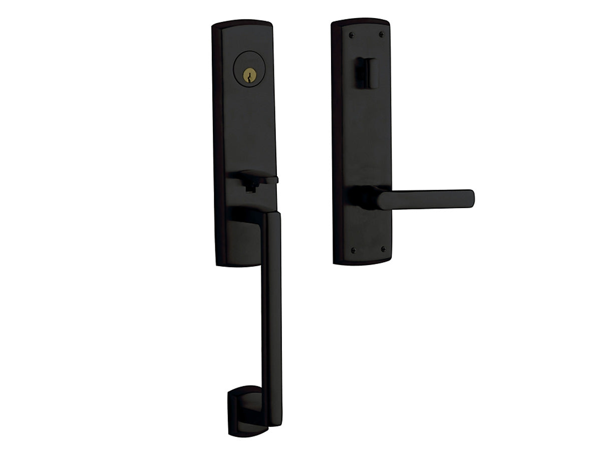Baldwin Soho Escutcheon Handleset Satin Black 190