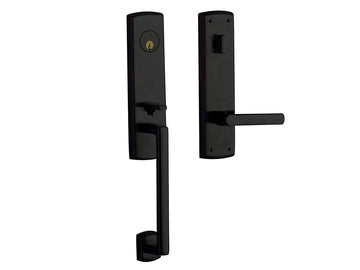 Baldwin Soho Escutcheon Handleset Satin Black 190