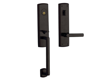 Baldwin Soho Escutcheon Handleset Distressed Oil-Rubbed Bronze 402