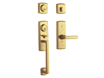 Baldwin Soho Two-Point Lock Handleset Lifetime Polished Brass 003
