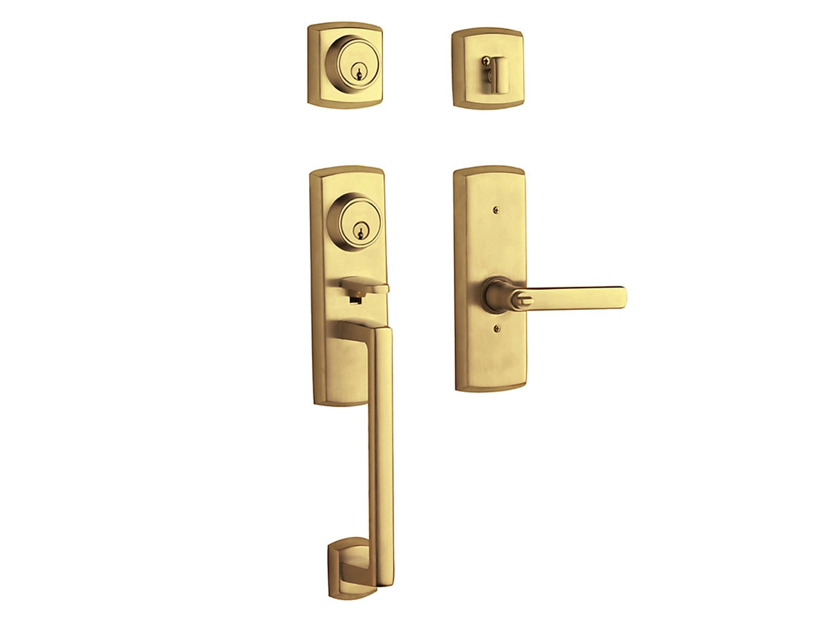 Baldwin Soho Two-Point Lock Handleset Non-Lacquered Brass 031
