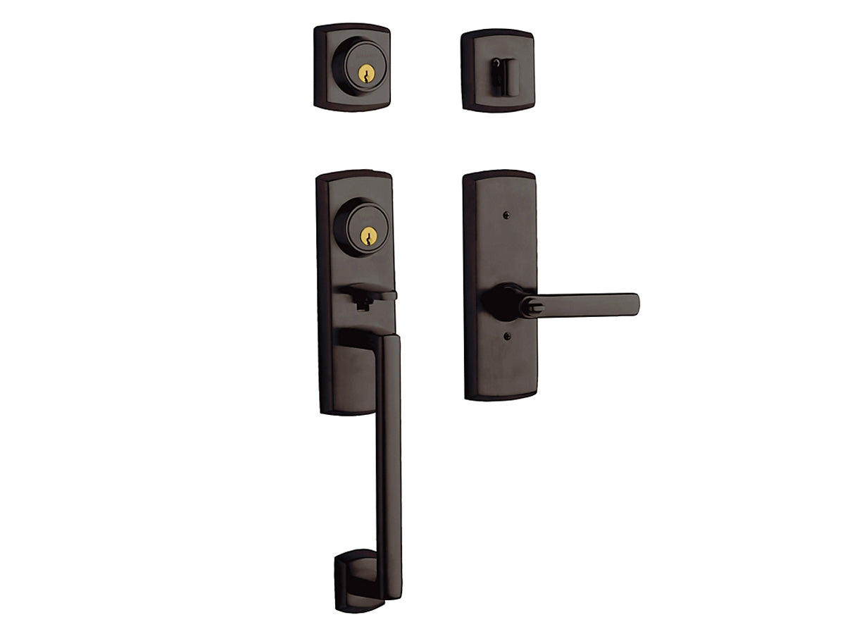 Baldwin Soho Two-Point Lock Handleset Venetian Bronze 112