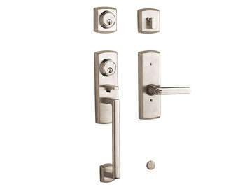 Baldwin Soho Two-Point Lock Handleset Satin Nickel 150