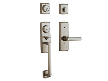 Baldwin Soho Two-Point Lock Handleset Antique Nickel 151