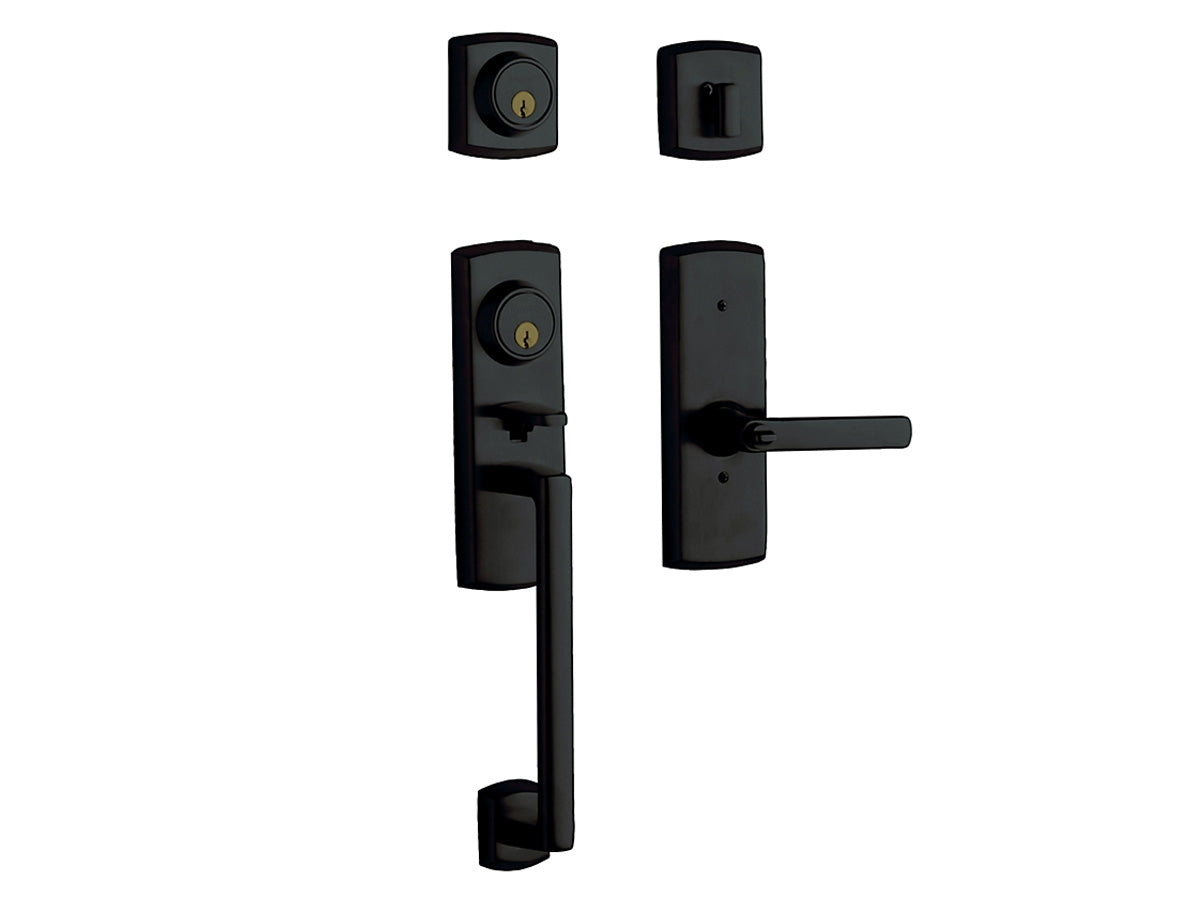 Baldwin Soho Two-Point Lock Handleset Satin Black 190