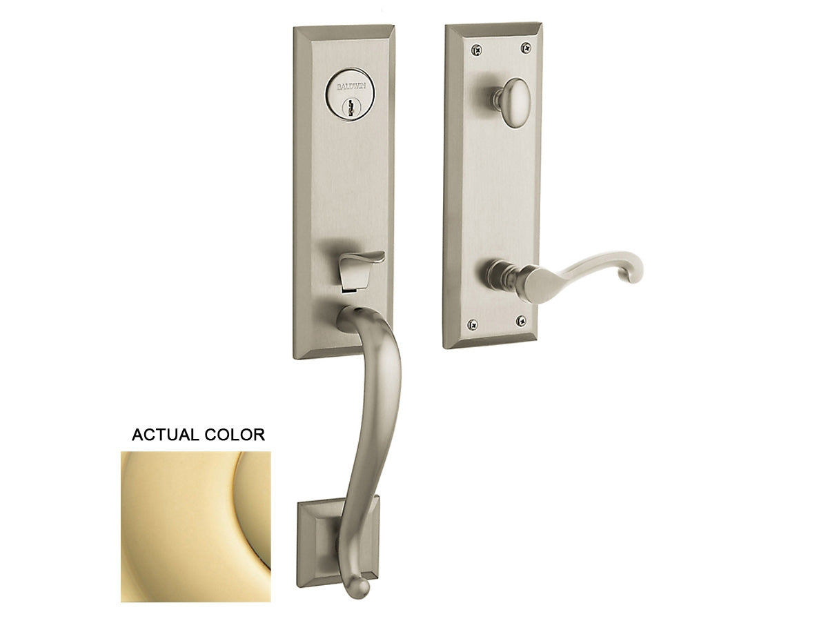 Baldwin Stonegate Emergency Egress Handleset Non-Lacquered Brass 031