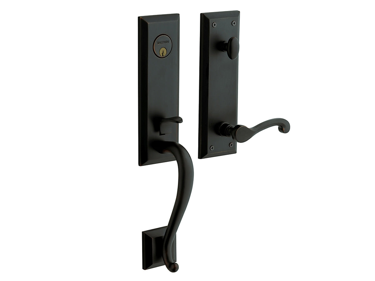Baldwin Stonegate Emergency Egress Handleset Satin Black 190