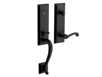 Baldwin Stonegate Emergency Egress Handleset Satin Black 190