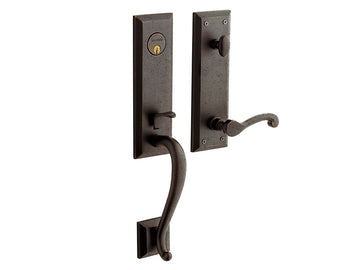 Baldwin Stonegate Emergency Egress Handleset Distressed Venetian Bronze 412