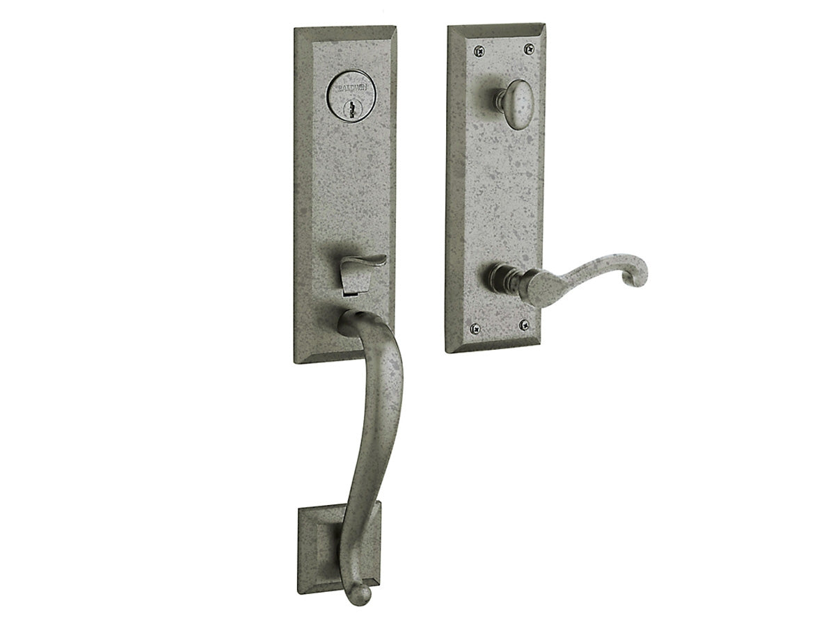 Baldwin Stonegate Emergency Egress Handleset Distressed Antique Nickel 452