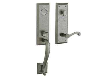 Baldwin Stonegate Emergency Egress Handleset Distressed Antique Nickel 452