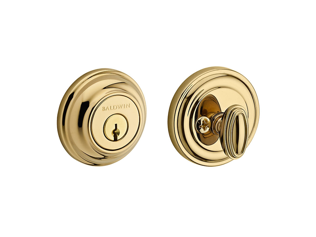 Baldwin Traditional Round Reserve Brass Deadbolt