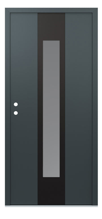 Belldinni Diamond A1 Anthracite Modern Exterior Door with Black SS