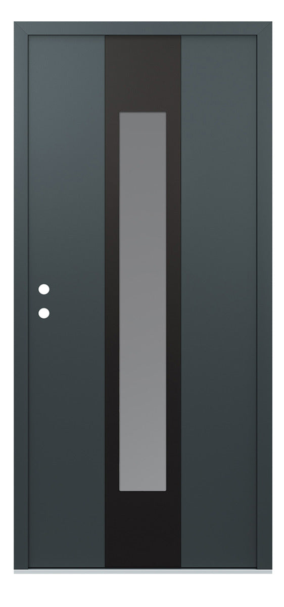 Belldinni Diamond A1 Anthracite Modern Exterior Door with Black SS