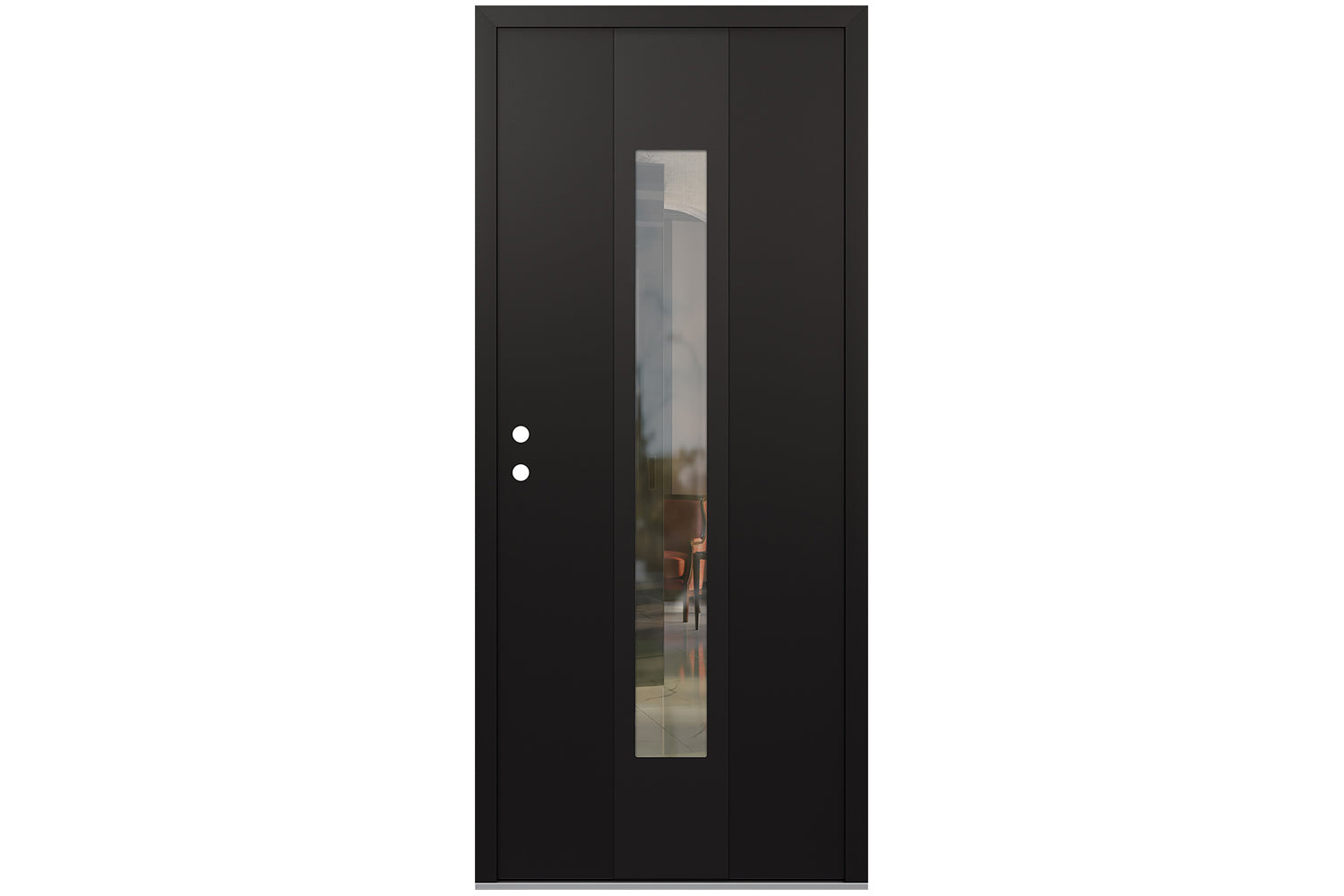 Belldinni Diamond A1 Black Modern Exterior Door with Black SS