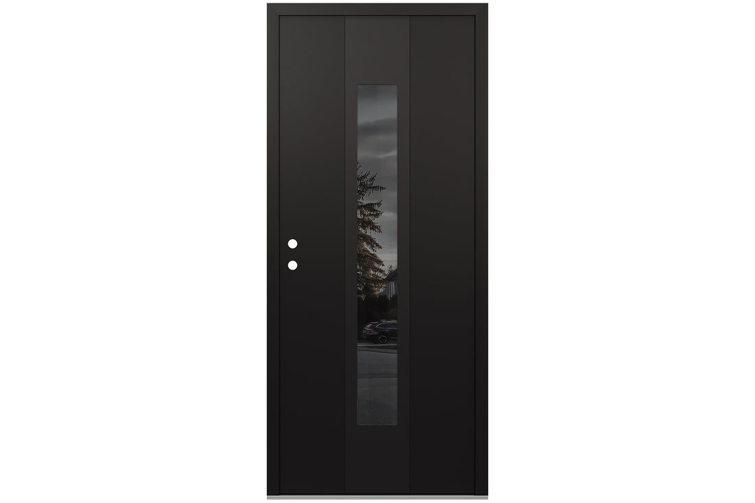 Belldinni Diamond A1 Black Modern Exterior Door with Black SS