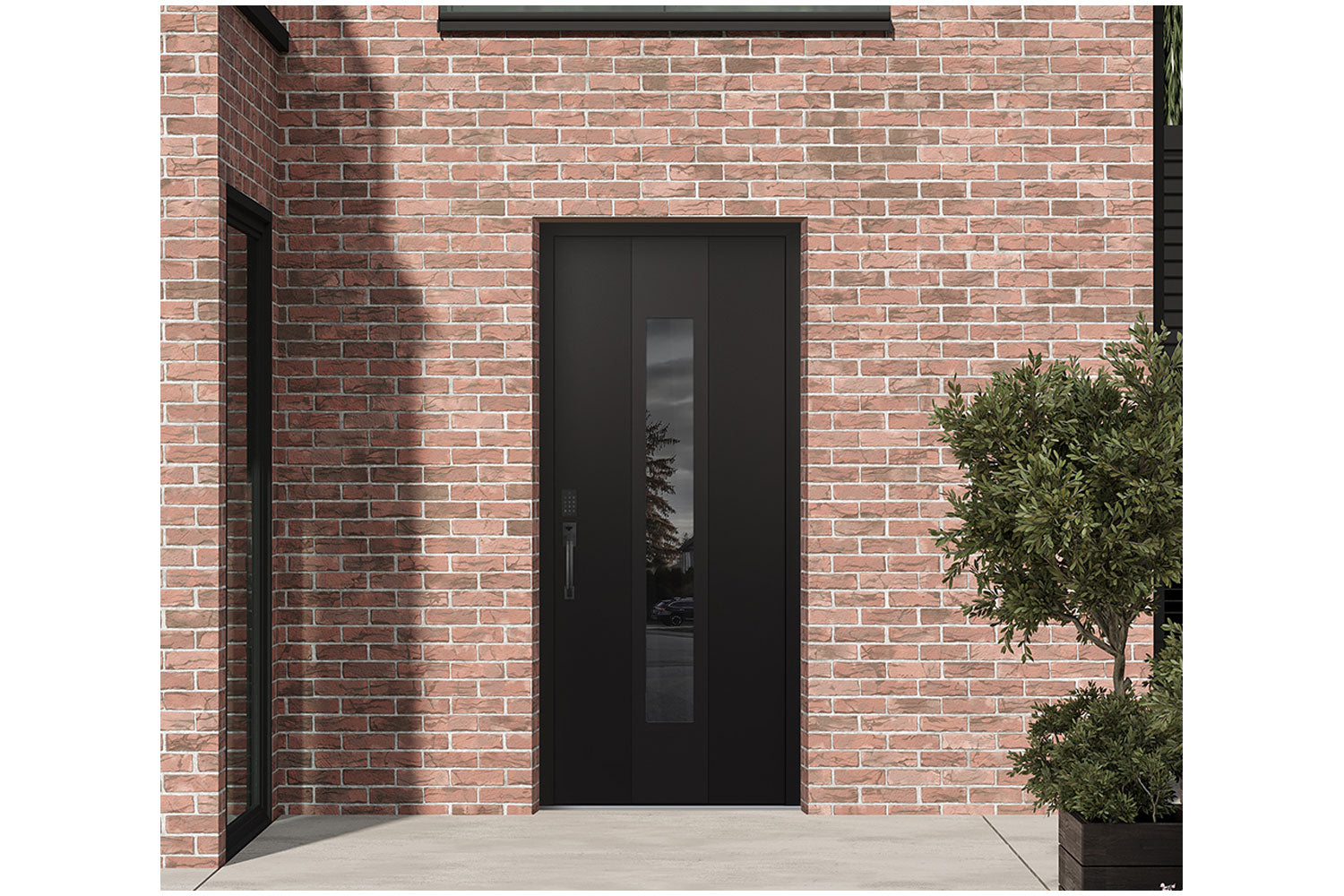 Belldinni Diamond A1 Black Modern Exterior Door with Black SS