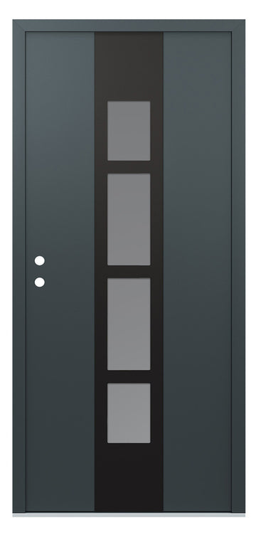 Belldinni Diamond A10 Anthracite Modern Exterior Door with Black SS