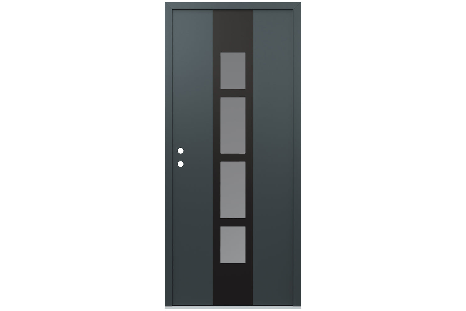 Belldinni Diamond A10 Anthracite Modern Exterior Door with Black SS - Single Door