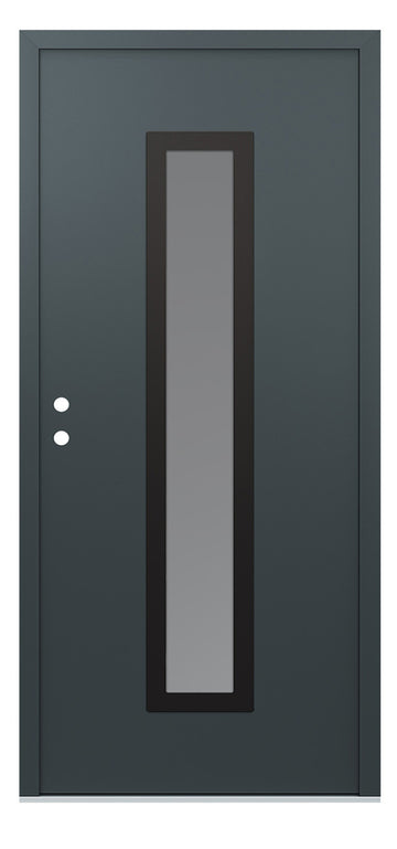 Belldinni Diamond A11 Anthracite Modern Exterior Door with Black SS