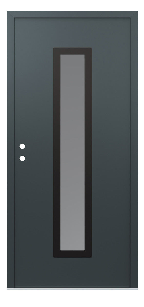 Belldinni Diamond A11 Anthracite Modern Exterior Door with Black SS