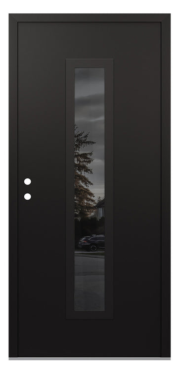Belldinni Diamond A11 Black Modern Exterior Door with Black SS