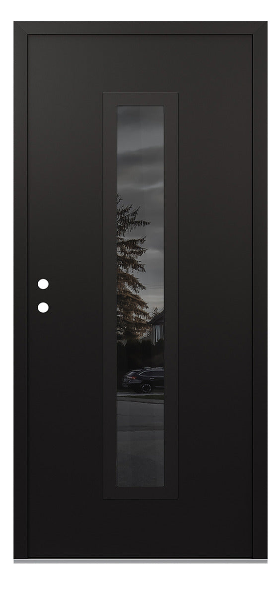 Belldinni Diamond A11 Black Modern Exterior Door with Black SS