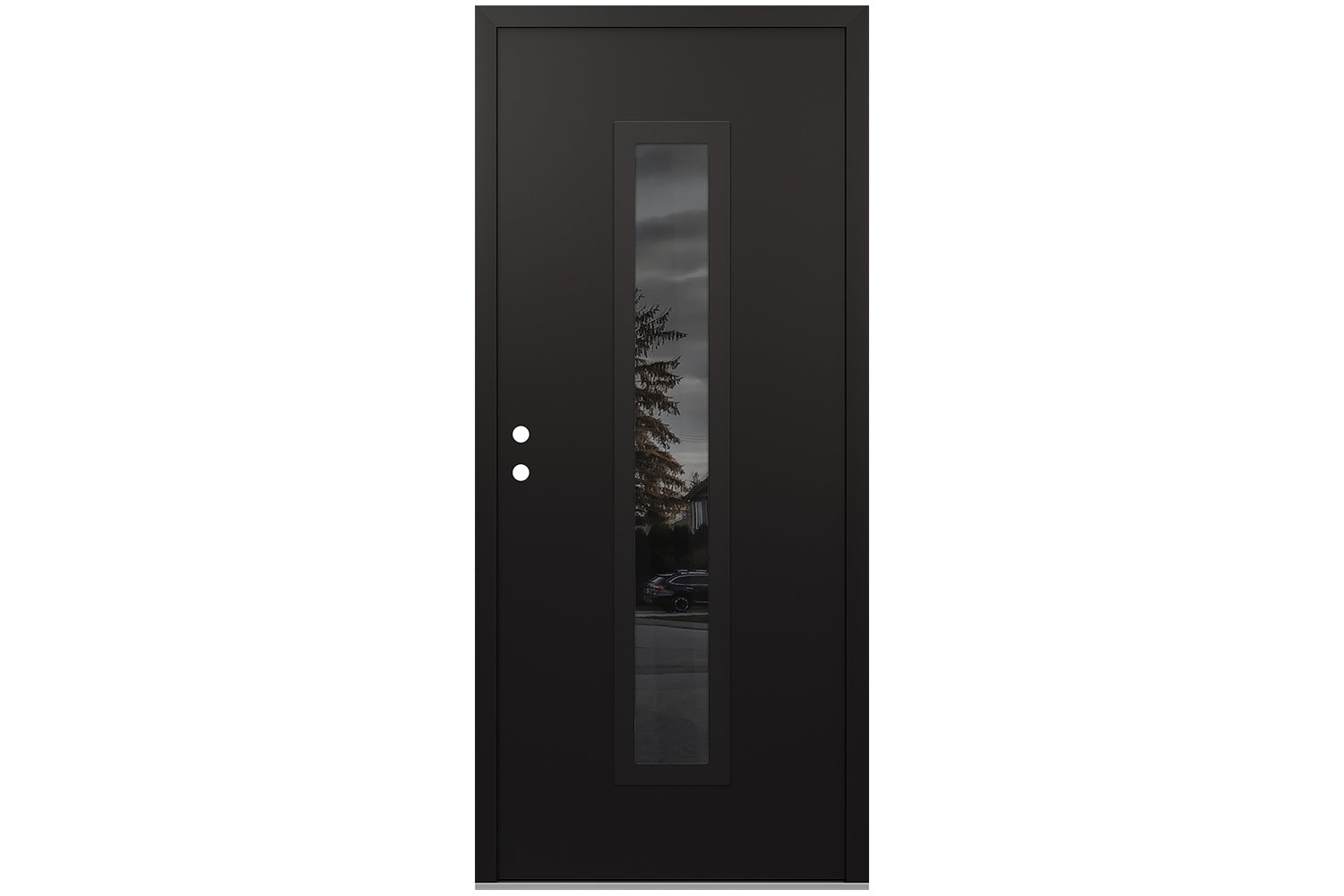 Belldinni Diamond A11 Black Modern Exterior Door with Black SS - Single Door