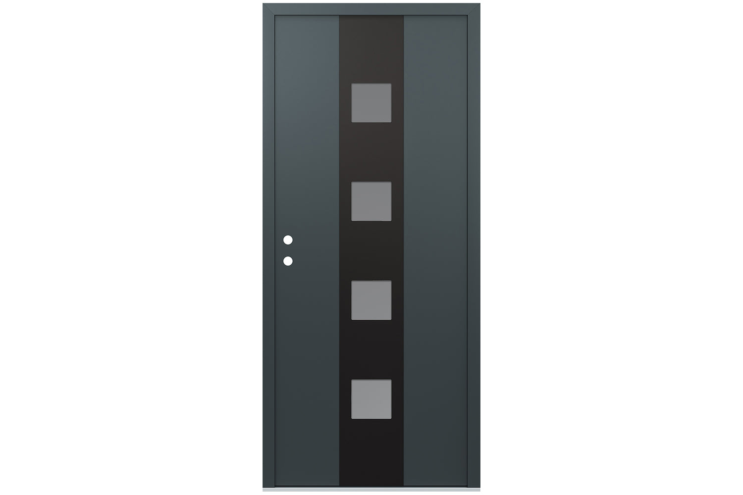 Belldinni Diamond A12 Anthracite Modern Exterior Door with Black SS - Single Door