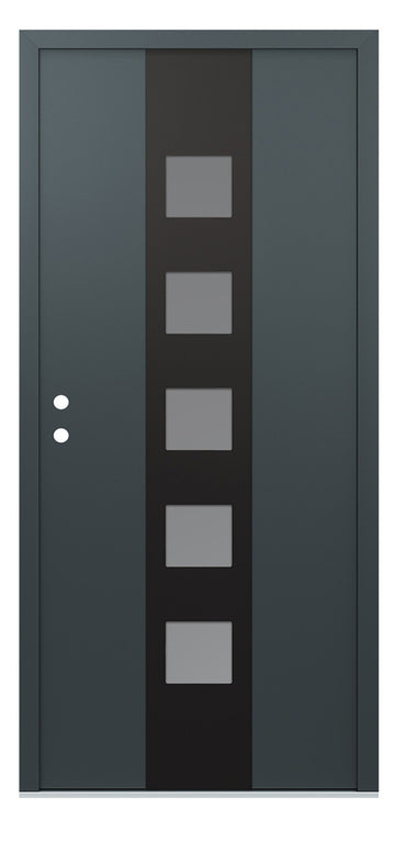 Belldinni Diamond A13 Anthracite Modern Exterior Door with Black SS