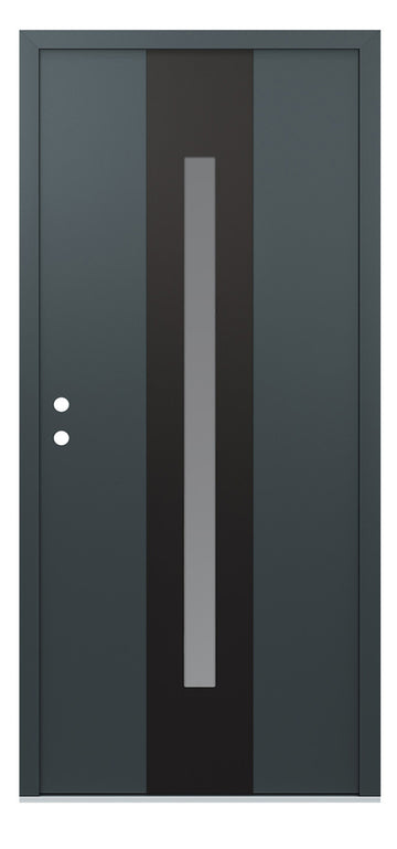 Belldinni Diamond A2 Anthracite Modern Exterior Door with Black SS