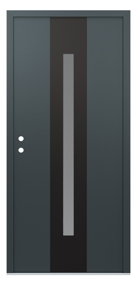 Belldinni Diamond A2 Anthracite Modern Exterior Door with Black SS