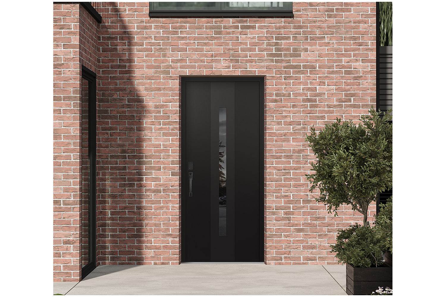 Belldinni Diamond A2 Black Modern Exterior Door with Black SS