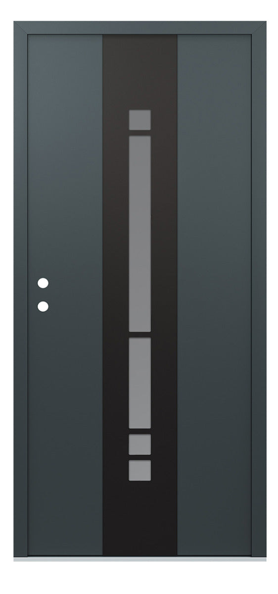 Belldinni Diamond A3 Anthracite Modern Exterior Door with Black SS