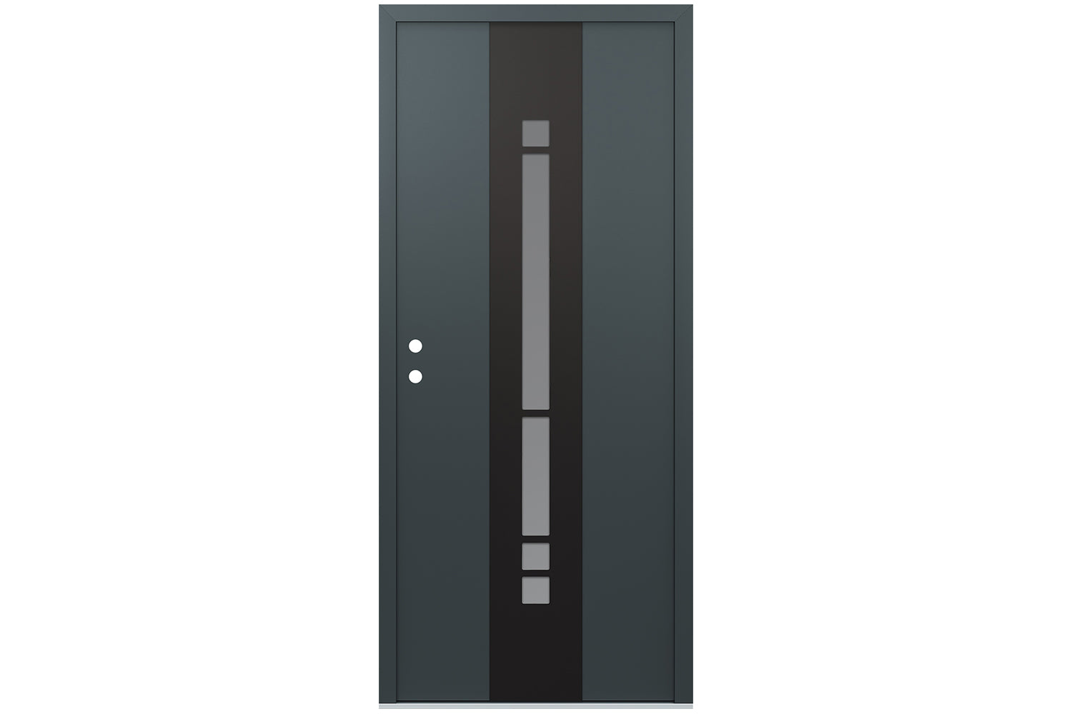 Belldinni Diamond A3 Anthracite Modern Exterior Door with Black SS - Single Door