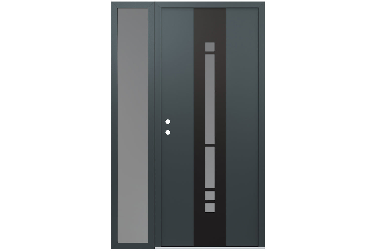 Belldinni Diamond A3 Anthracite Modern Exterior Door with Black SS - SL Left