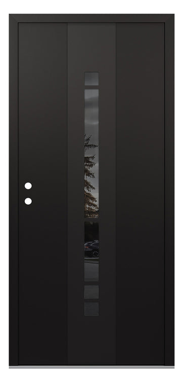 Belldinni Diamond A3 Black Modern Exterior Door with Black SS