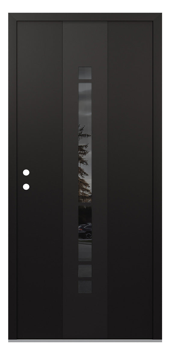 Belldinni Diamond A3 Black Modern Exterior Door with Black SS