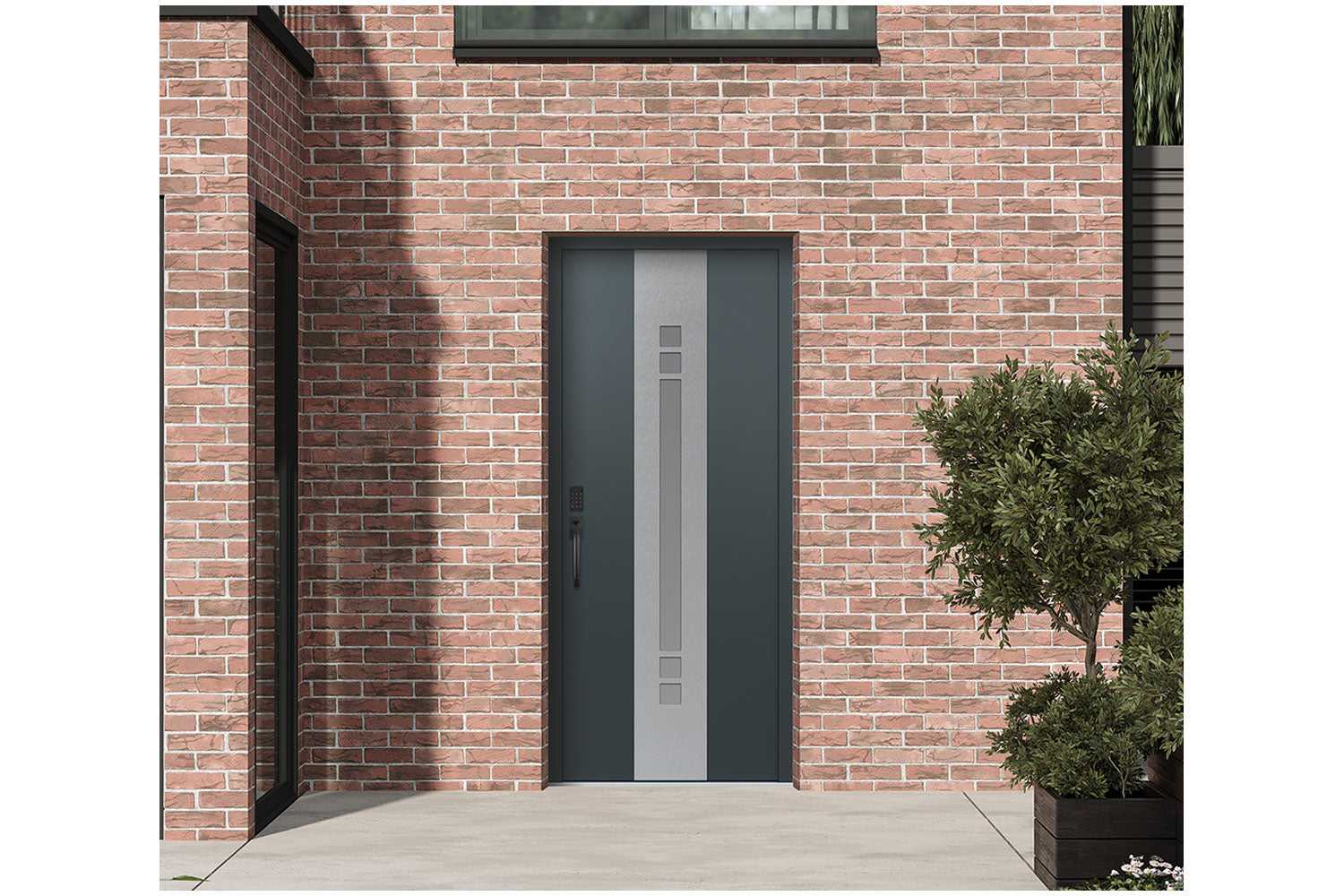 Belldinni Diamond A4 Anthracite Modern Exterior Door - Exterior view