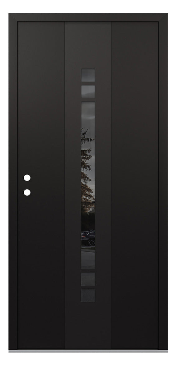 Belldinni Diamond A4 Black Modern Exterior Door with Black SS