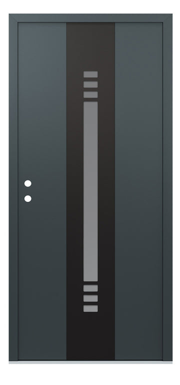 Belldinni Diamond A5 Anthracite Modern Exterior Door with Black SS