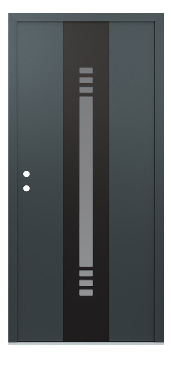 Belldinni Diamond A5 Anthracite Modern Exterior Door with Black SS