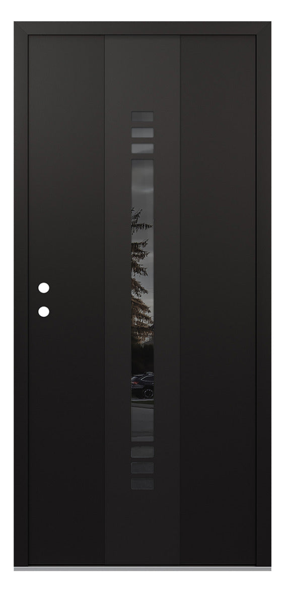 Belldinni Diamond A5 Black Modern Exterior Door with Black SS