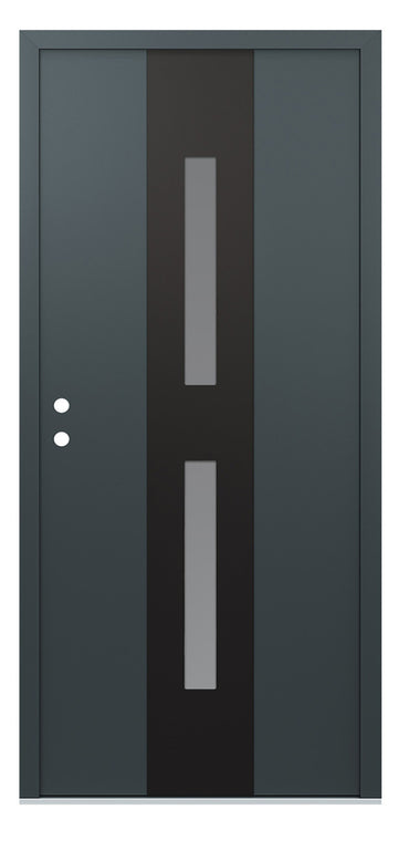 Belldinni Diamond A6 Anthracite Modern Exterior Door with Black SS