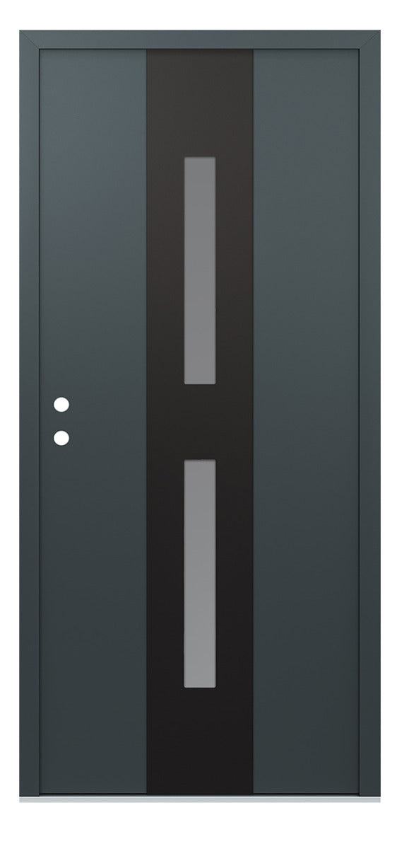 Belldinni Diamond A6 Anthracite Modern Exterior Door with Black SS
