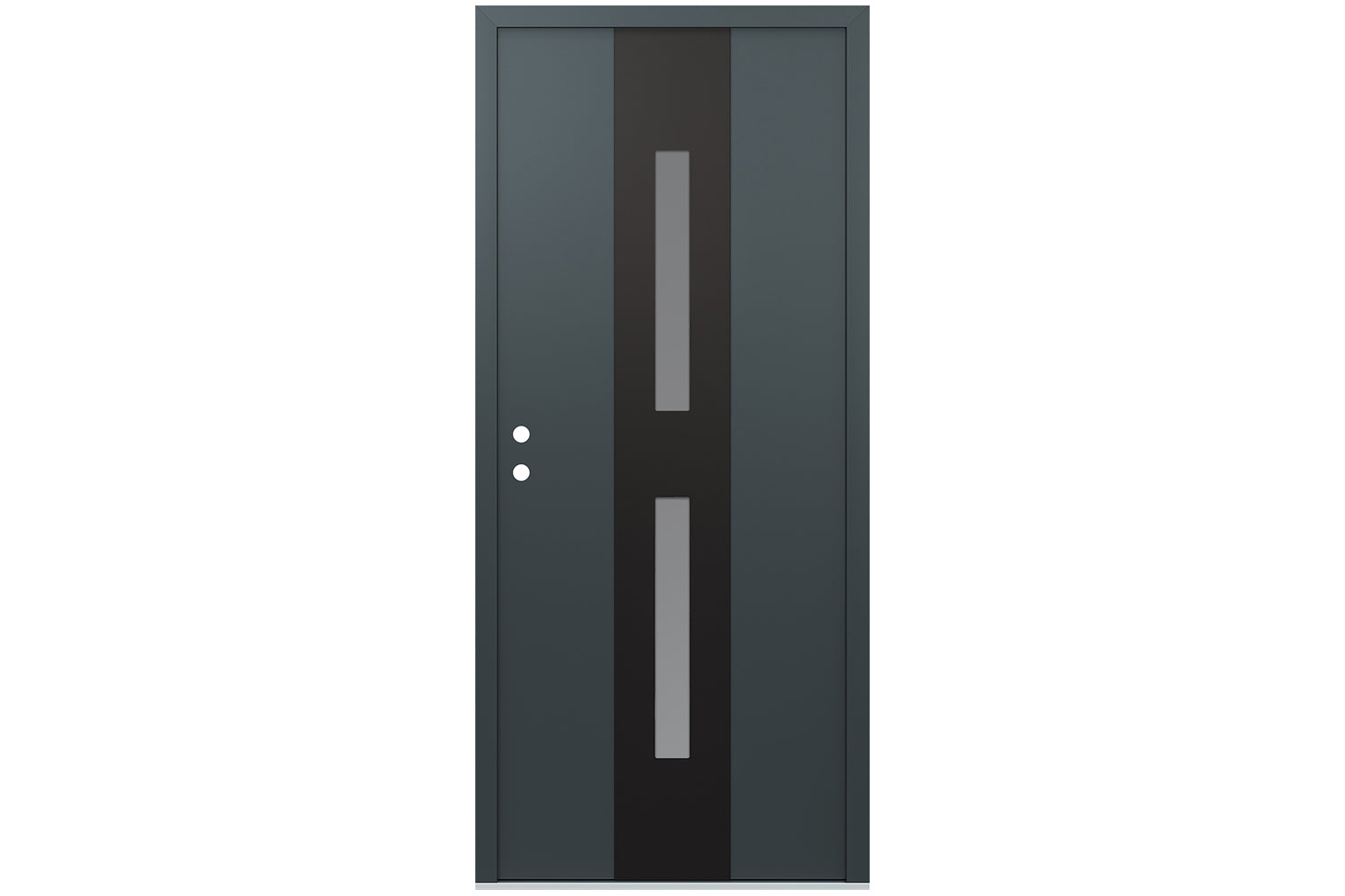 Belldinni Diamond A6 Anthracite Modern Exterior Door with Black SS - Single Door