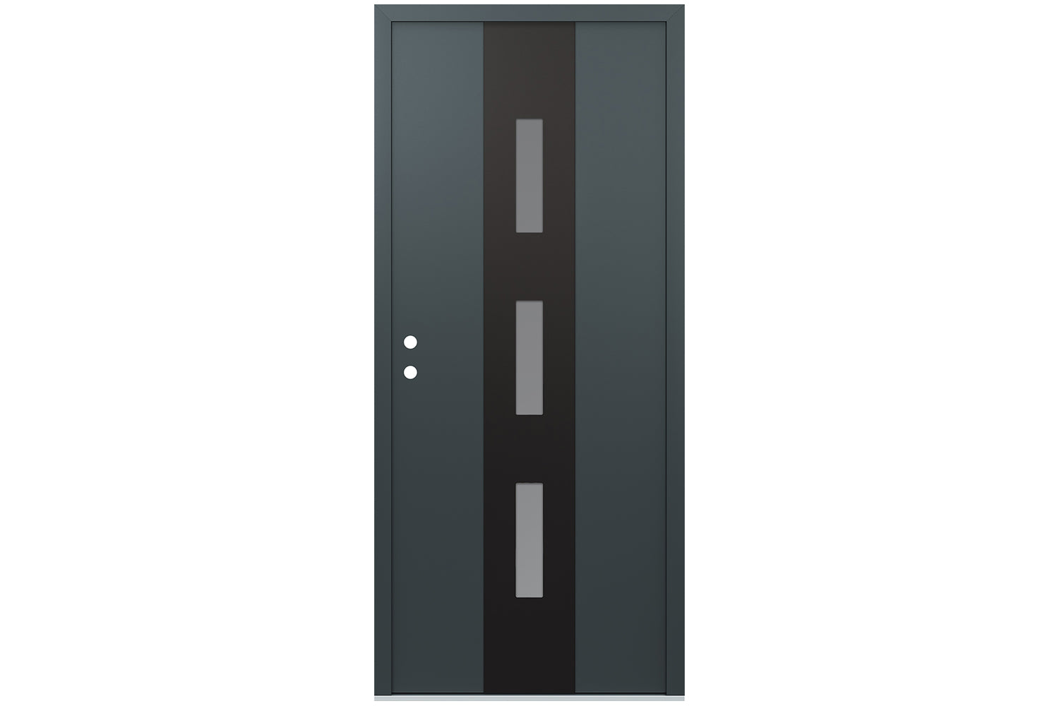 Belldinni Diamond A7 Anthracite Modern Exterior Door with Black SS - Single Door