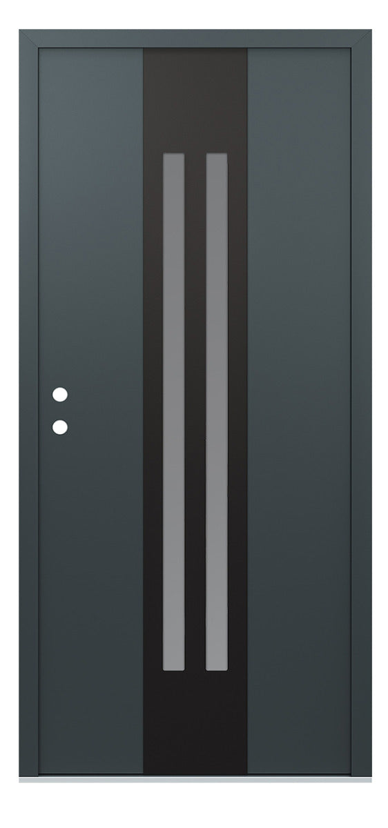 Belldinni Diamond A8 Anthracite Modern Exterior Door with Black SS