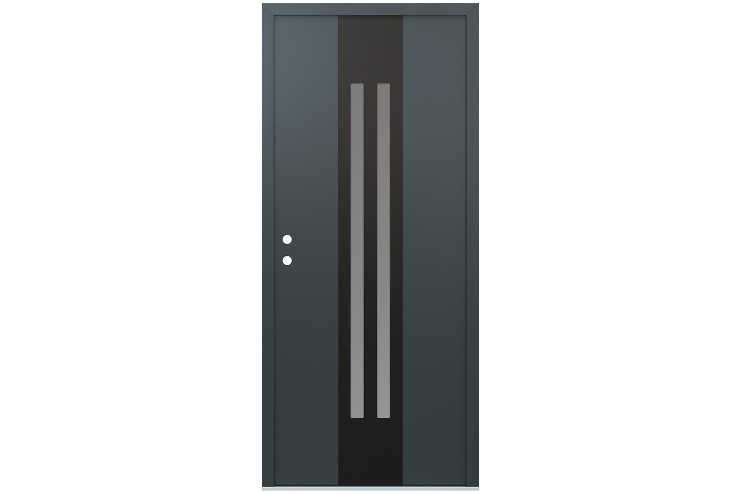 Belldinni Diamond A8 Anthracite Modern Exterior Door with Black SS - Single Door