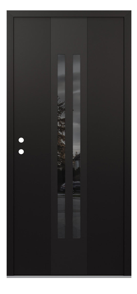 Belldinni Diamond A8 Black Modern Exterior Door with Black SS